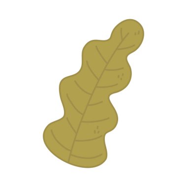 green natural leaf foliage autumn on white background