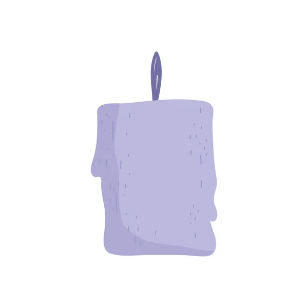 Burning candle chandelier decoration icon — ストックベクタ