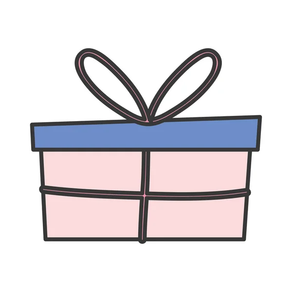 Emballage cadeau boîte décoration partie icône — Image vectorielle