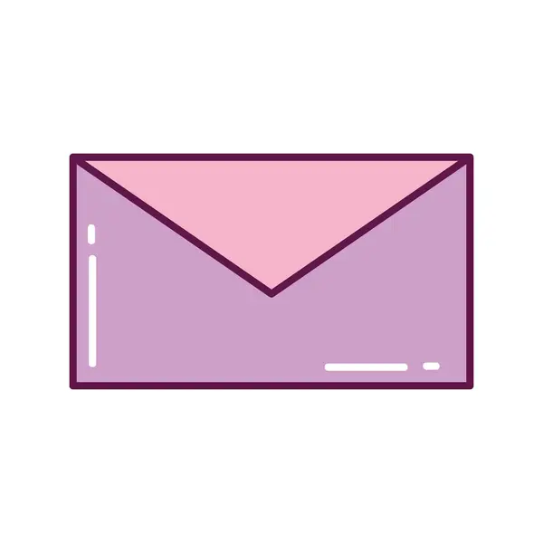 Envelop bericht koerier ansichtkaart pictogram — Stockvector