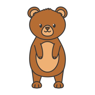 Beyaz arka planda duran ayı.