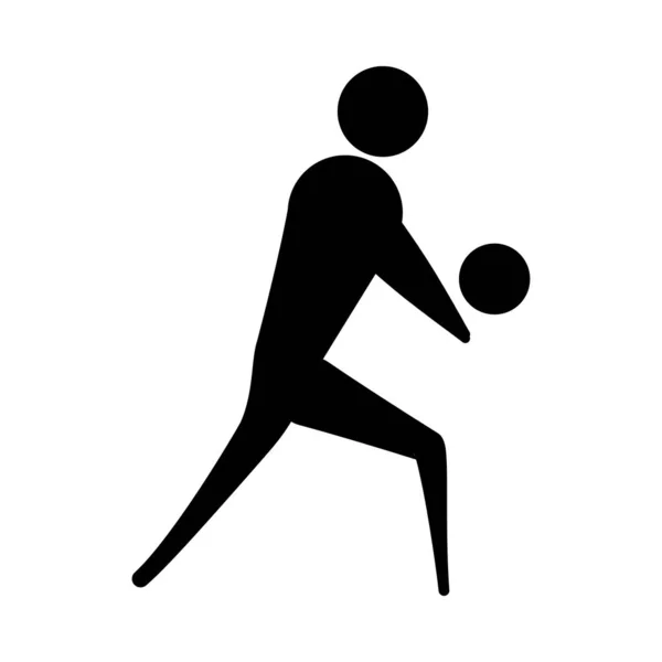 Avatar faisant du sport conception vectorielle plat — Image vectorielle