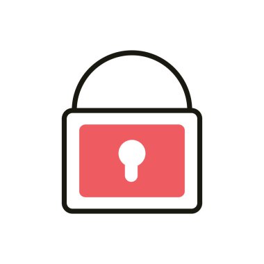 güvenlik kilidi sosyal medya simgesi satırı ve doldur