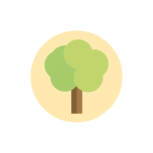 Árvore floresta ambiente verde energia bloco ícone — Vetor de Stock