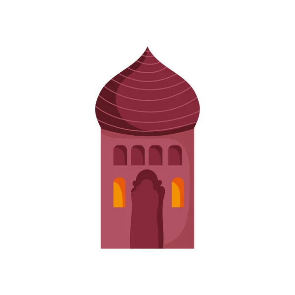 Torre del castillo árabe clásico icono antiguo. — Vector de stock