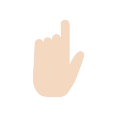 İzole edilmiş el sinyali ikon vektör tasarımı