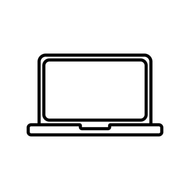 İzole edilmiş dizüstü bilgisayar simgesi vektör tasarımı