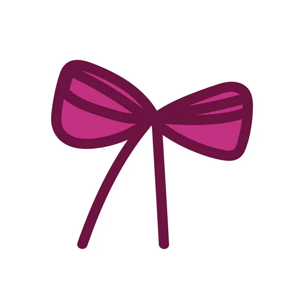 Gift bow decoration ornament icon — Vetor de Stock