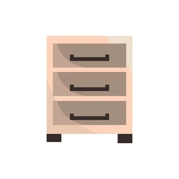 Cabinet office work business equipment icon — Image vectorielle