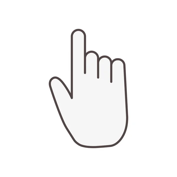 Hand clicking social media icon — Vettoriale Stock