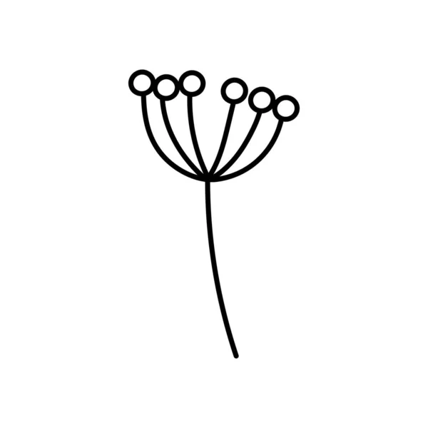 Branch stem berry botanical icon thick line — Stockový vektor