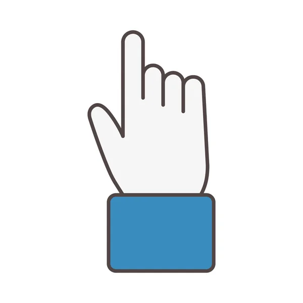 Hand clicking social media icon — ストックベクタ