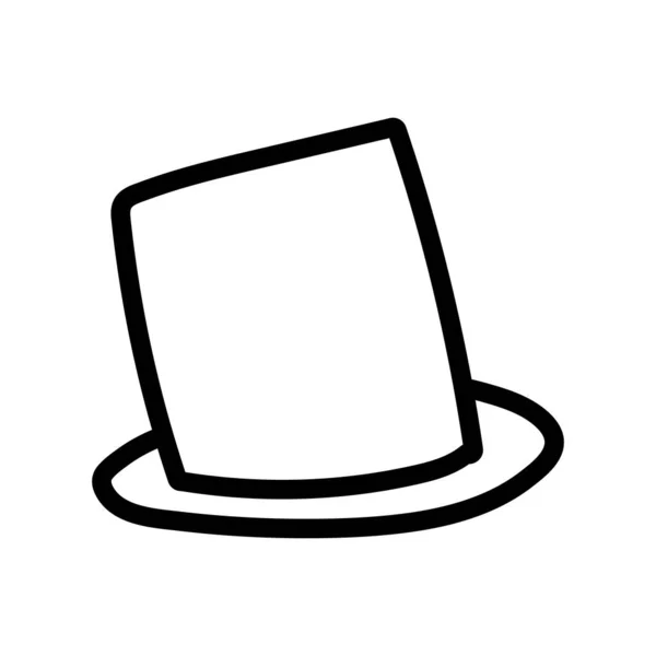 Brown top hat accessory fashion icon thick line — Image vectorielle