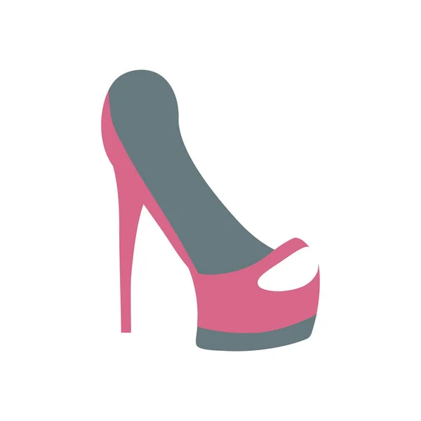 Female high heels accessory icon on white background — Vetor de Stock