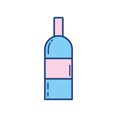 İzole edilmiş alkol şişesi ikon vektör tasarımı
