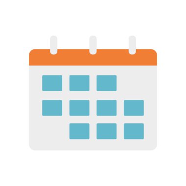 İzole takvim ikon vektör tasarımı