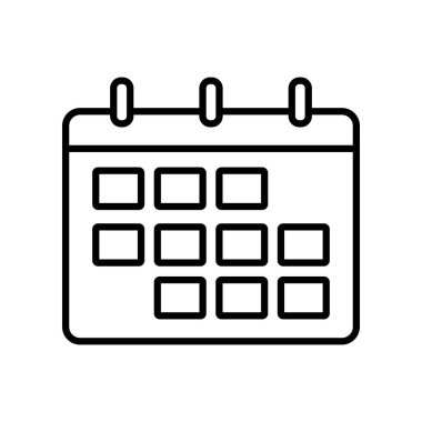 İzole takvim ikon vektör tasarımı