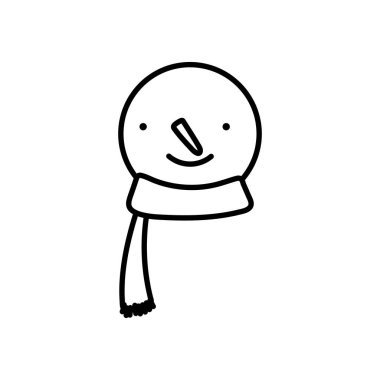 Mutlu noeller küçük çocuk, kalın çizgi