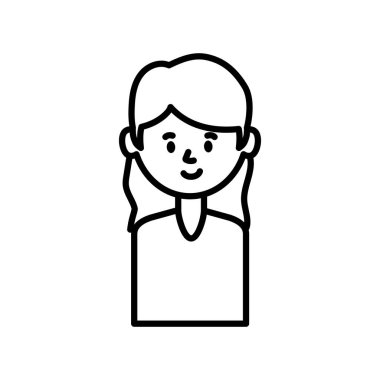 Avatar kadın kişi vektör tasarımı