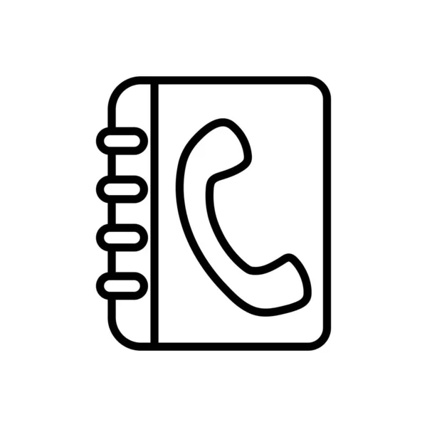 Design de vetor de lista telefônica isolada — Vetor de Stock
