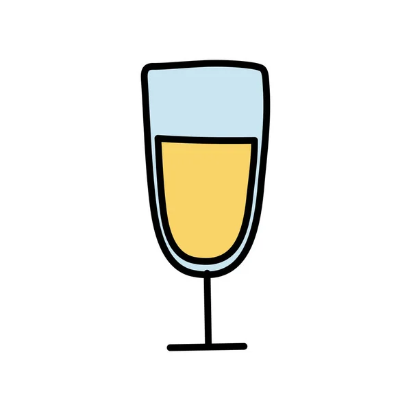 İzole edilmiş alkol bardağı ikon vektör tasarımı — Stok Vektör