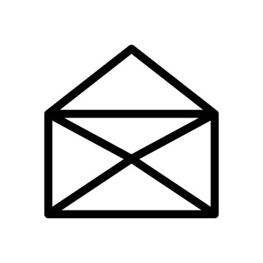 İzole zarf simgesi vektör tasarımı