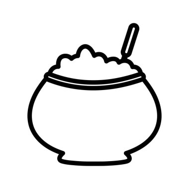 İzole mutfak kasesi vektör tasarımı