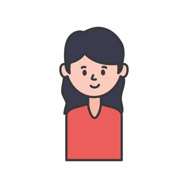 Avatar kadın kişi vektör tasarımı