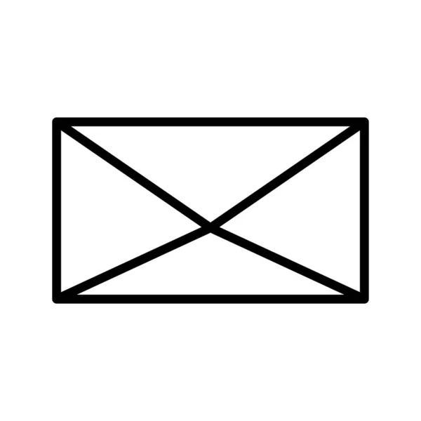 Enveloppe e-mail koerier communicatie pictogram dikke lijn — Stockvector