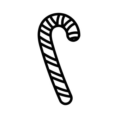 Mutlu Noel kutlamaları dekorasyon şeker kamışı kalın çizgi