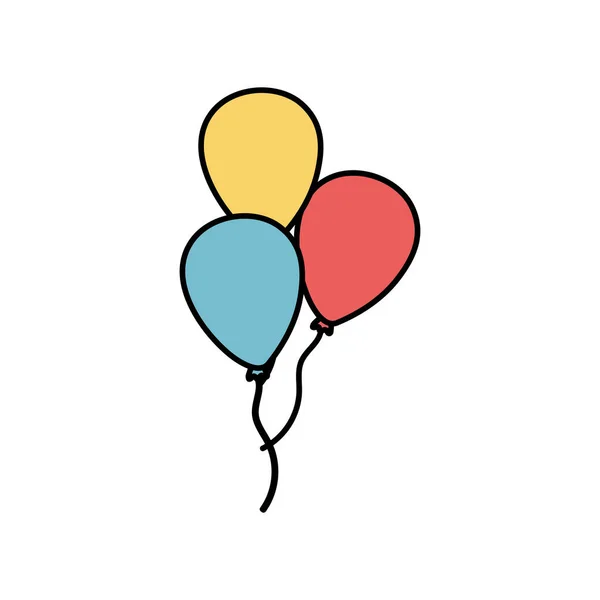 Projeto vetorial de ícone de balões isolados — Vetor de Stock
