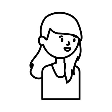 Avatar kadın kişi vektör tasarımı