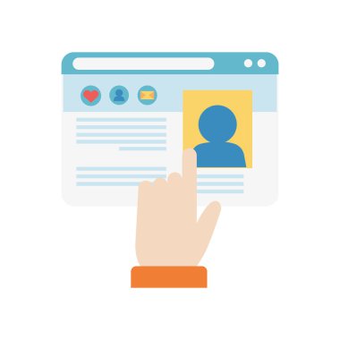 İzole edilmiş web sitesi ikon vektör tasarımı