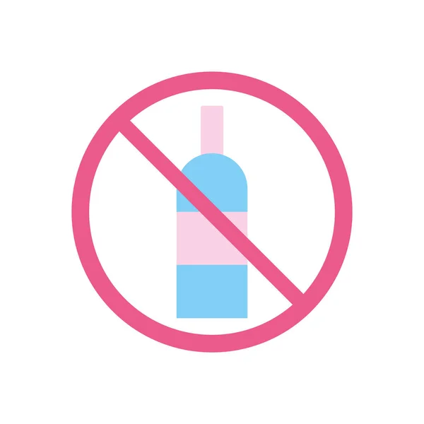 Geïsoleerde alcohol fles pictogram vector ontwerp — Stockvector