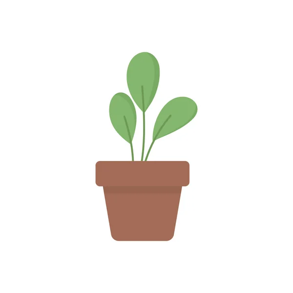 Icono de la decoración de plantas en cerámica — Vector de stock