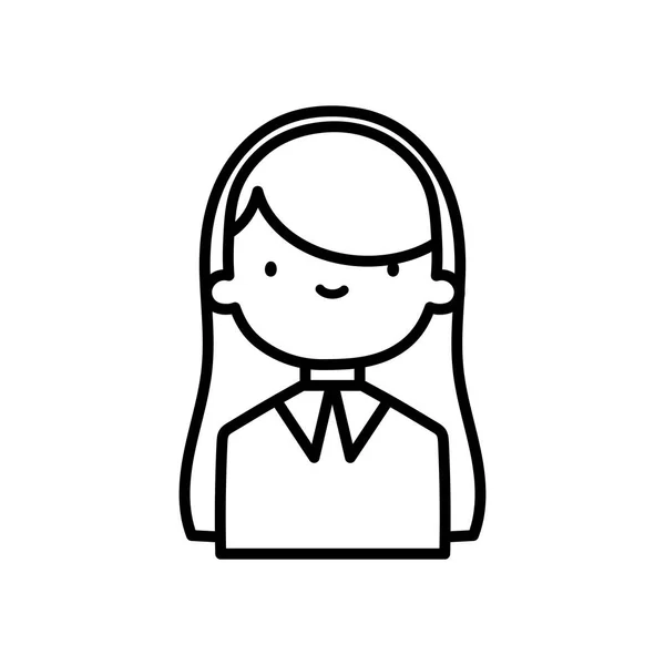 Avatar donna persona disegno vettoriale — Vettoriale Stock