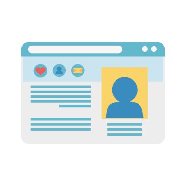İzole edilmiş web sitesi ikon vektör tasarımı