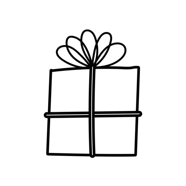 Inslagen presentförpackning firande ikon — Stock vektor