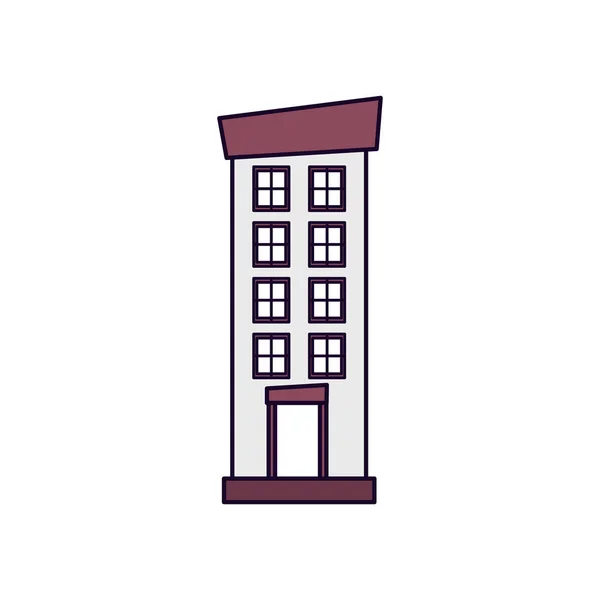 Gebäude Stadtstruktur Außensymbol — Stockvektor