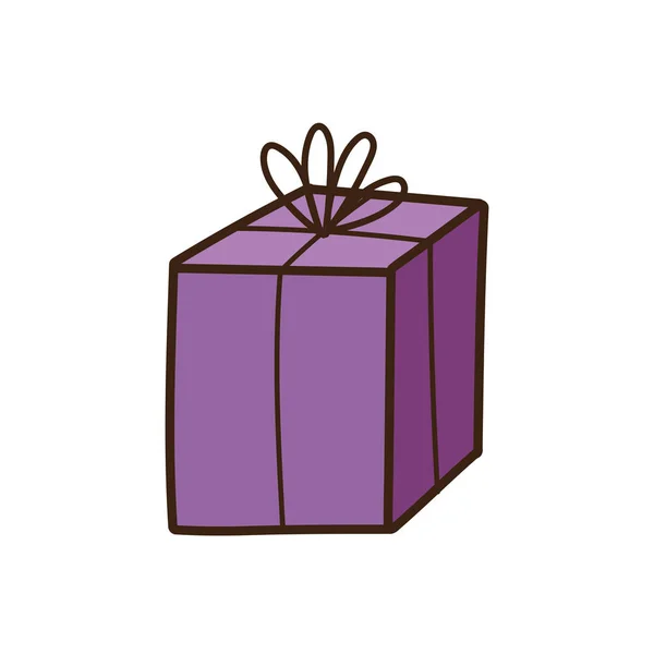 Caja de regalo decorativa icono de ornamento sorpresa — Archivo Imágenes Vectoriales