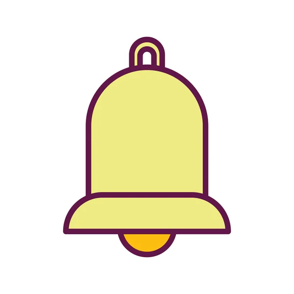 Icono de la decoración de campanas amarillas — Vector de stock
