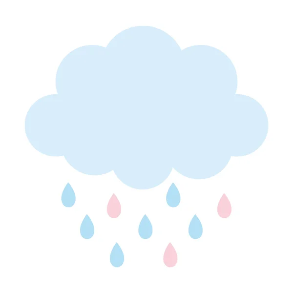 嵐の雲の雨は天候デザインのアイコンを — ストックベクタ