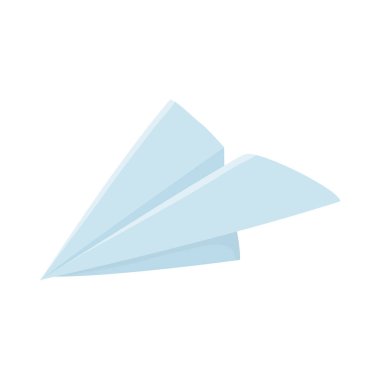 İzole edilmiş kağıt uçak simgesi vektör tasarımı