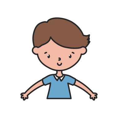 İzole çocuk çizgi film vektör tasarımı