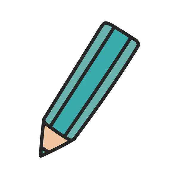 Scuola matita scrivere icona fornitura — Vettoriale Stock