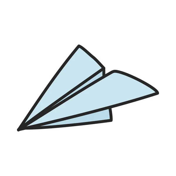 Papier vliegtuig creativiteit idee icoon — Stockvector