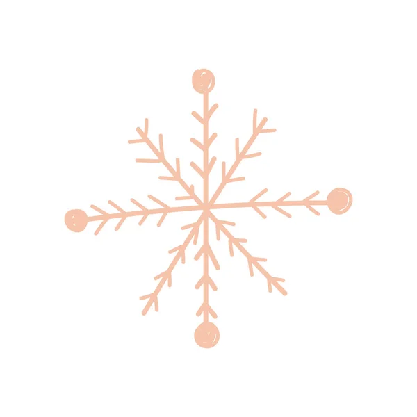 Icono de decoración de nieve de christmas de nieve. — Archivo Imágenes Vectoriales