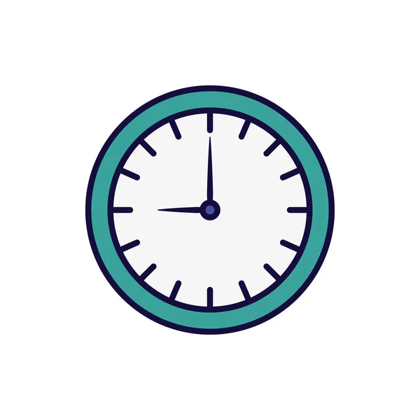 Round clock time hour icon on white background — 스톡 벡터