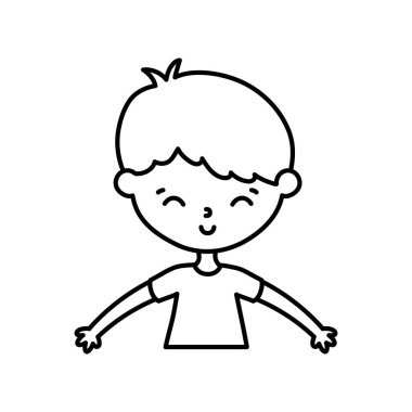 Küçük çocuk çizgi film karakteri tarzı