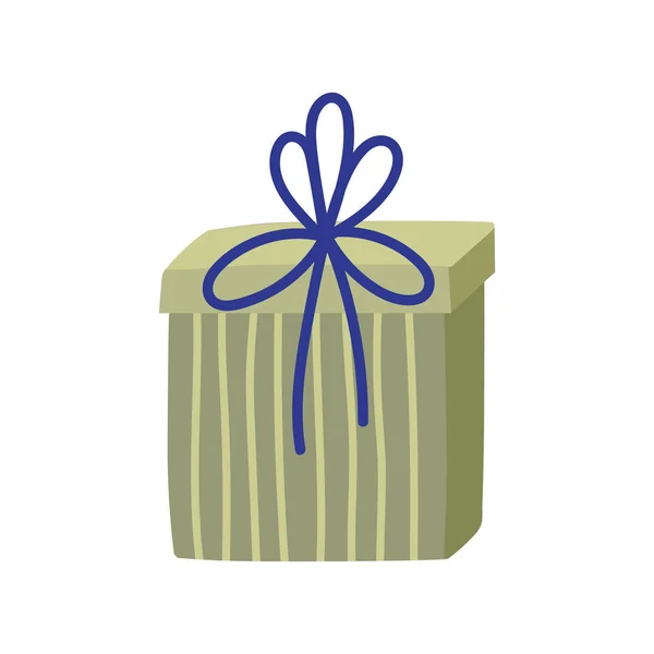 Decorative gift box surprise ornament icon — Stock Vector